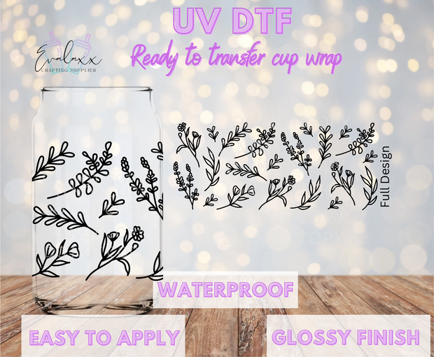 Wildflower UV DTF Cup Wrap – Evalaxx